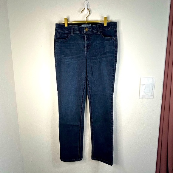 City Blues Women 10/30 Dark Wash Mid Rise Skinny Stretch Jeans Denim Comfort Fit - Picture 1 of 5